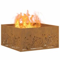 Vuurkorf Bruin 60 x 60 x 30 cm Cortenstaal 3
