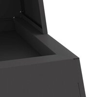 Vuurkorf Zwart 60 x 35 x 100 cm Koudgewalst staal 8