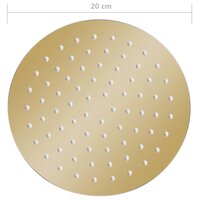 Regendouchekop rond 20 cm roestvrij staal goudkleurig 7