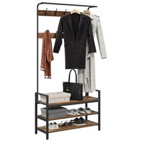 Kapstok met plank Anders Oud hout 95 x 34 x 184 cm Bewerkt hout 3