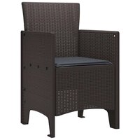 Tuinstoel 2 pcs Bruin 53 x 49 x 85 cm PP 4