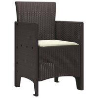 Tuinstoel 2 pcs Bruin 53 x 49 x 85 cm PP 4