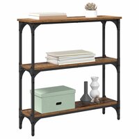 Wandtafel Oud hout 75 x 22.5 x 75 cm Engineered hout en metaal 3