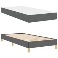Boxspring bed Donkergrijs en Bruin 80 x 200 cm 5