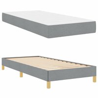 Boxspring bed Lichtgrijs en Bruin 90 x 190 cm 4
