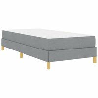 Boxspring bed Lichtgrijs en Bruin 90 x 200 cm 2