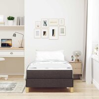 Boxspring bed Bruin 90 x 200 cm Stof en Engineered Hout 4