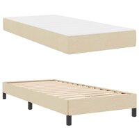 Boxspring bed met matras Cr&egrave;me 80 x 200 cm Stof 5