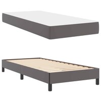 Bed met matras Grijs 80 x 200 cm Kunstleer 5