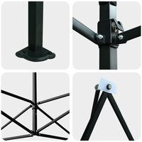 Kas met dak Groen 290 x 290 x 315 cm Staal 7