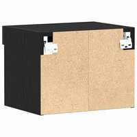TV-kast Wandgemonteerd Zwart eiken 40 x 30 x 30 cm Bewerkt hout 8