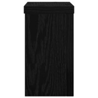 Plantenstandaard 2 pcs Zwart eiken 10 x 10 x 18 cm Bewerkt hout 6