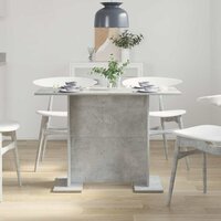 Eettafel Betongrijs 110 x 60 x 75 cm Bewerkt hout 4