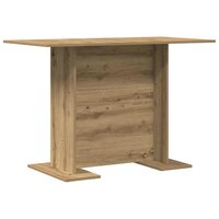 Eettafel artisanaal eikenkleurig 110 x 60 x 75 cm Bewerkt hout 7