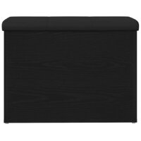 Opslagbank met kussen Zwart eiken 62 x 42 x 45 cm Bewerkt hout 6