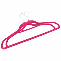 20-delige Kledinghangerset anti-slip fluweel roze 4