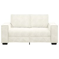 Tweezitsbank 120 cm fluweel cr&egrave;mekleurig 4