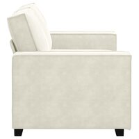 Tweezitsbank 120 cm fluweel cr&egrave;mekleurig 5