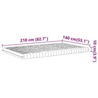 Schuimmatras 7 zones hardheid 20 ILD 140x210 cm wit 9
