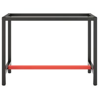 Werkbankframe 110x50x79 cm metaal matzwart en matrood 3