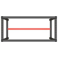 Werkbankframe 110x50x79 cm metaal matzwart en matrood 5