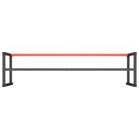Werkbankframe 220x57x79 cm metaal matzwart en matrood 6