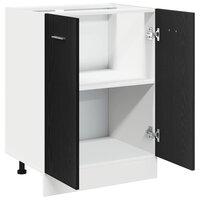 Onderkast zwart eik 60x46x81,5 cm bewerkt hout 5