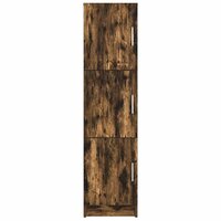 Hoge Kast Gerookt eiken 31.5 x 32 x 124 cm Bewerkt hout 6