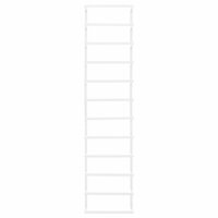 Handdoekenrek 24x12x96 cm staal wit 3