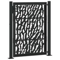 Poort met sporenontwerp 105x130 cm staal zwart 6