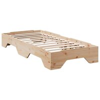 Bedframe zonder matras stapelbaar 90x200 cm massief hout 7