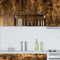 Hangkast Riga Gerookt eiken 30 x 29,5 x 80 cm Bewerkt hout 4