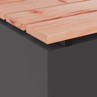 Tuinbank Zwart 60 x 40 x 43 cm Massief douglas hout en staal 7