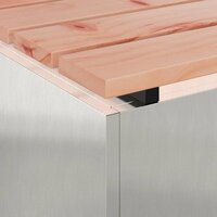 Tuinbank Zilver 40 x 40 x 43 cm Roestvrij staal 7