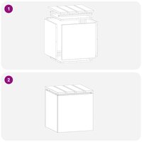 Tuinbank Zilver 40 x 40 x 43 cm Gegalvaniseerd staal 8