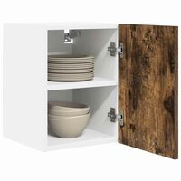Hangkast Riga Gerookte Eik en Wit 30 x 31 x 40 cm Bewerkt hout 3