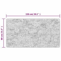 Vloerkleed wasbaar anti-slip 80x150 cm zwart en wit 6