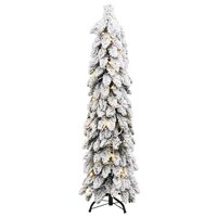 Kunstkerstboom met verlichting en sneeuw 60 LED&amp;apos;s 120 cm 3