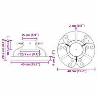 Kerstboomstandaard Antiek koper 40 x 40 x 20.5 cm Staal 9