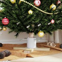 Kerstboomstandaard 1.73 Wit 50 x 50 x 16 cm Massief grenenhout 4