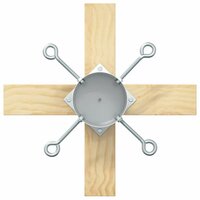 Kerstboomstandaard 1.73 Wit 50 x 50 x 16 cm Massief grenenhout 7