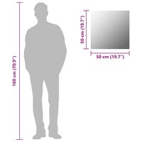 Wandspiegel vierkant 50x50 cm glas 8