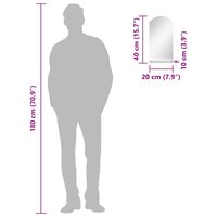 Wandspiegel met schap 20x40 cm gehard glas 7