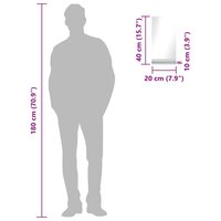 Wandspiegel met schap 20x40 cm gehard glas 7