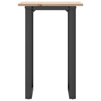 Eettafel O-frame 50x50x75 cm massief grenenhout en staal 4