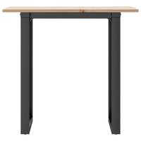 Eettafel O-frame 80x50x75 cm massief grenenhout en staal 4