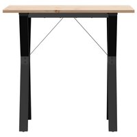 Eettafel Y-frame 80x50x75 cm massief grenenhout en staal 4