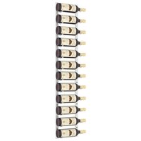 Wijnrek voor 12 flessen wandmontage ijzer wit 3