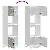 Ovenkasten 2 st Kalmar bewerkt hout betongrijs 8