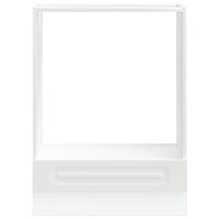 Ovenkast Kalmar bewerkt hout wit 3